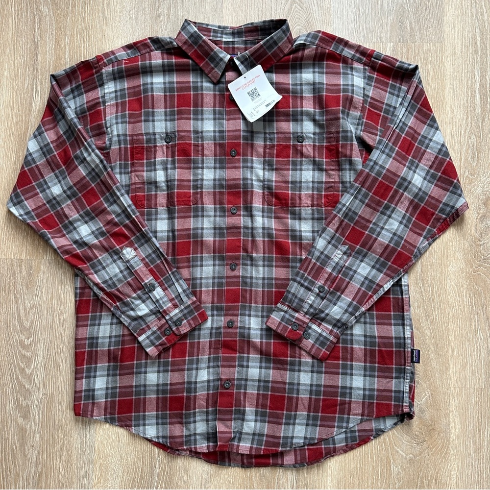 Patagonia Long Sleeve Pima Cotton Plaid Button-Down Shirt